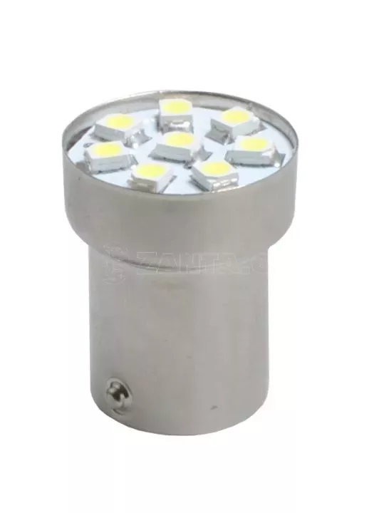 M-tech R5W/R10W 24V BA15s LED 8xSMD3528 ΚΟΚΚΙΝΟ (ΜΟΝΟΠΟΛΙΚΟ) HEAVY DUTY 1ΤΕΜ. M-TECH L988R/MT