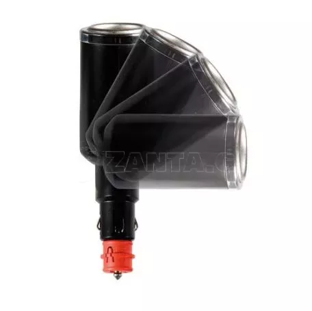 Lampa ΑΝΤΑΠΤΟΡΑΣ ΑΝΑΠΤΗΡΑ 4 ΘΕΣΕΩΝ+USB 10A ΜΕ ΚΑΛΩΔΙΟ 200cm 12/24V DUO 4in1 L3913.1 