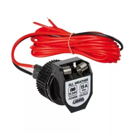 Lampa ΠΡΙΖΑ ΜΕ ΥΠΟΔΟΧΗ ΓΙΑ ΦΙΣ  ΑΝΑΠΤΗΡΑ ΚΑΙ ΚΑΠΑΚΙ 12/24V 15A ΑΔΙΑΒΡΟΧΟΣ (ALL WEATHER) 3896.9-LM 