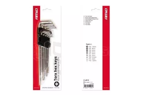 AMIO ΑΛΕΝ TORX ΜΑΚΡΥΑ 230mm TKL AMiO - 9 ΤΕΜ. 01039/AM 