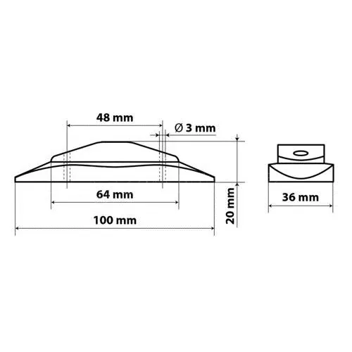 Lampa ΦΩΣ ΦΟΡΤΗΓΟΥ 2LED ΠΟΡΤΟΚΑΛΙ 24V 100mm LA1(2x600 MCD) L9848.0