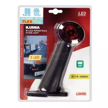 Lampa ΦΩΣ ΟΓΚΟΥ ΦΟΡΤΗΓΟΥ ILUMIA FLEX 60° 24V 2LED ΛΕΥΚΟ/ΚΟΚΚΙΝΟ ΑΡΙΣΤΕΡΟ 1ΤΕΜ. L9790.8 