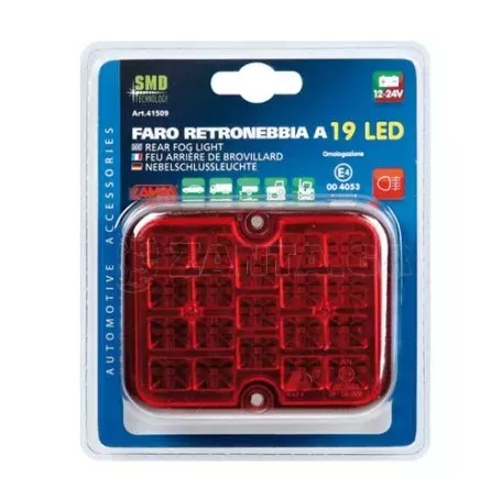 Lampa ΠΙΣΩ ΦΑΝΑΡΙ ΟΜΙΧΛΗΣ 12/24V (ΚΟΚΚΙΝΟ - 19 LED - 81 Χ 100mm) - 1 ΤΕΜ. L4150.9 