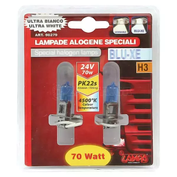 Lampa H3 24V 70W Λάμπα Αλογόνου Blue-Xenon PK22s σε συσκευασία 2τεμαχίων L9827.9