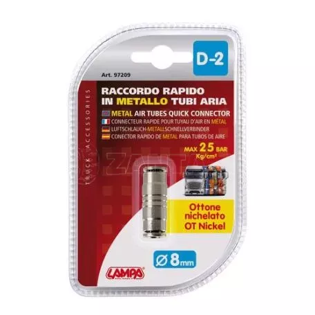 Lampa ΣΥΝΔΕΣΜΟΣ ΑΕΡΑ ΜΕΤΑΛΛΙΚΟΣ  D-1 8mm max 25BAR LAMPA - 1 ΤΕΜ. L9720.9 