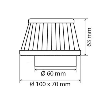 Lampa Φίλτρο Αέρος 70x63mm (Διάμετρος 60mm) Af-5 L0670.1 