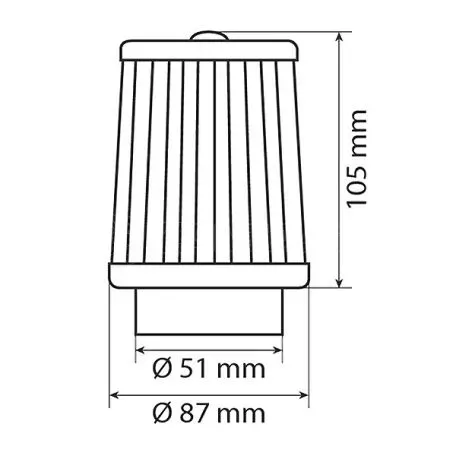 Lampa Φίλτρο Αέρος 87x105mm (Διάμετρος 51mm) Af-6 L0670.2 