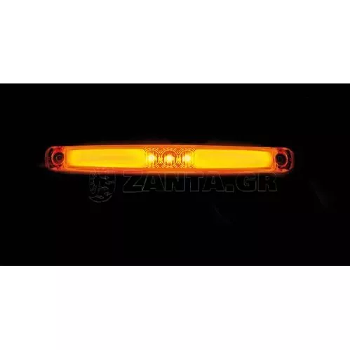 Lampa ΑΔΙΑΒΡΟΧΟ ΦΩΣ ΘΕΣΕΩΣ 12/24V NEON EFFECT (ΠΟΡΤΟΚΑΛΙ ΦΩΣ 13 LED - 17cm) L4147.9