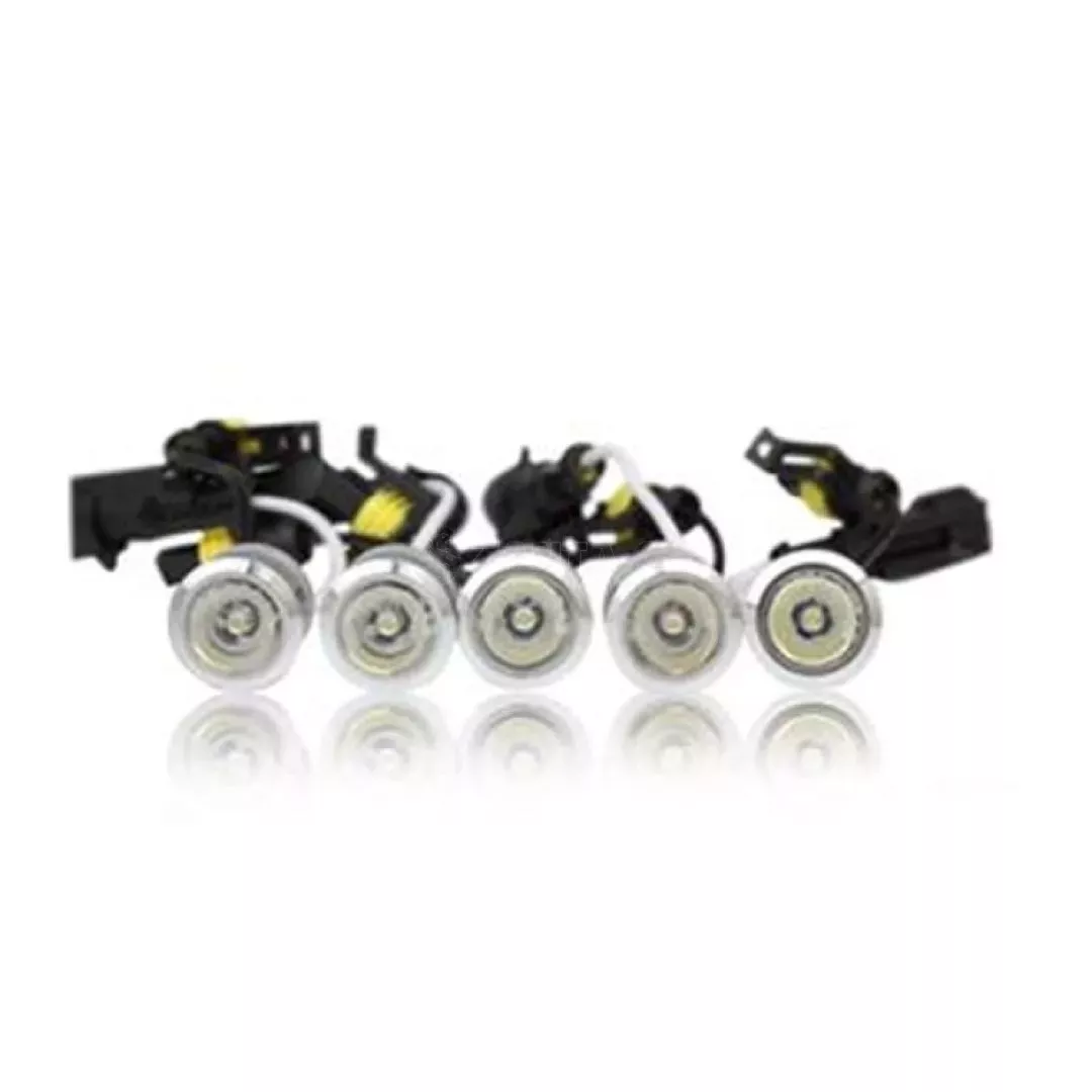M-tech Πρόσθετο DAYLINE Διεθνή 10LED (2 σειρές X5 LED) HP 12V Ασημί DL-LD825S/MT