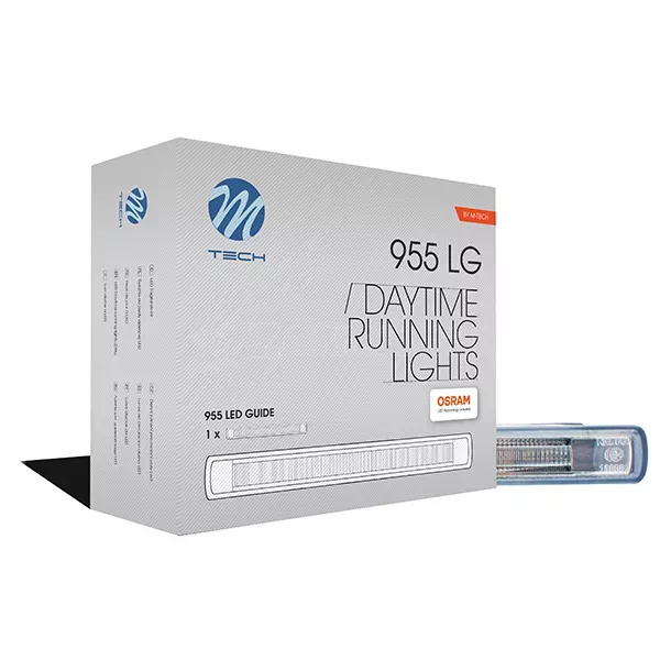 M-tech DRL 955LG 12V OSRAM ΠΡΟΣΘΕΤΟ DAYTIME ΔΙΕΘΝΕΣ ΜΕ 2x2LED 185x40x25mm 2ΤΕΜ. DL-LD955/MT