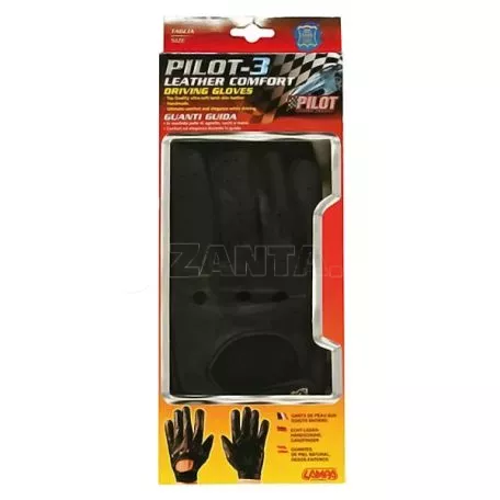 Lampa ΓΑΝΤΙΑ ΔΕΡΜΑΤΙΝΑ ΜΑΥΡΑ MEDIUM PILOT 3 - 2 ΤΕΜΑΧΙΑ L7142.4 