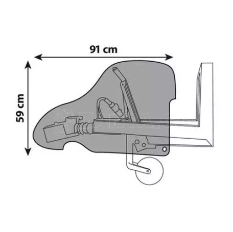 Lampa Κουκούλα Μηχανισμοί Τρέιλερ PVC 91x59cm L1593.1 