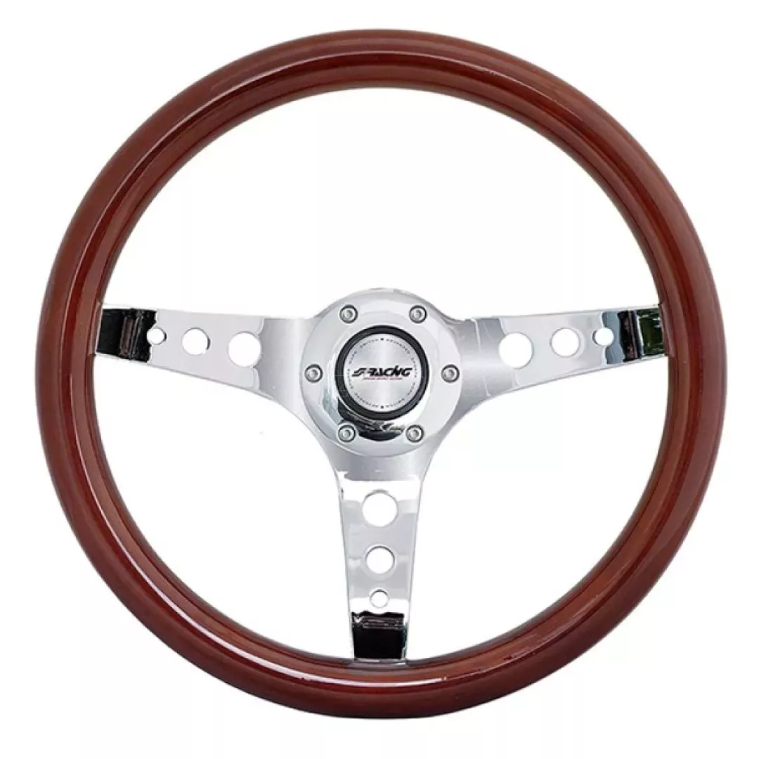 Simoni Racing ΤΙΜΟΝΙ ARNOUX ΤΡΙΛΑΜΟ ΞΥΛΙΝΟ/ΧΡΩΜΙΟ 350mm SRARN
