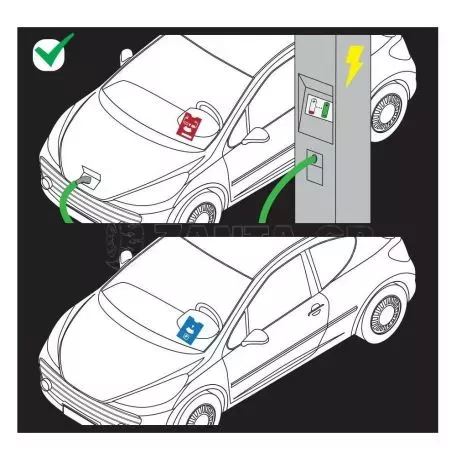 Lampa ΧΡΟΝΟΜΕΤΡΗΤΗΣ PARKING & ΦΟΡΤΙΣΗΣ ΗΛΕΚΤΡΙΚΟΥ ΟΧΗΜΑΤΟΣ PARK & CHARGE 2in1(PARKING TIMER) 110x150mm L6536.2 