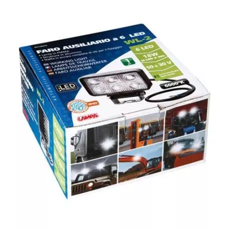 Lampa ΠΡΟΒΟΛΕΑΣ ΕΡΓΑΣΙΑΣ  CREE LED WL-7 10/32V 6LED 18W 1560LM 6.000K ΜΕ ΦΩΣ ΚΑΡΦΙ (112 x 113 x 66 mm)-1ΤΕΜ. L7231.3 