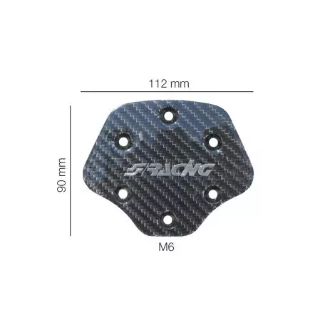 Simoni Racing ΚΑΠΑΚΙ ΚΑΤΑΡΓΗΣΗΣ ΚΟΡΝΑΣ REAL CARBON 90x112mm ΓΙΑ ΤΙΜΟΝΙΑ 6ΤΡΥΠΑ ΑΓΩΝΙΣΤΙΚΟΥ ΤΥΠΟΥ SRHBD1 