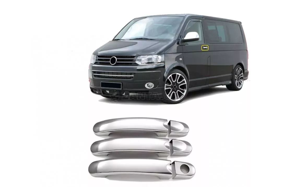 S-DIZAYN ΧΕΡΟΥΛΙΑ ΠΟΡΤΑΣ ΓΙΑ VW Τ5 TRANSPORTER 2003-2010 ΧΡΩΜΙΟ ΜΕΤΑΛΛΙΚΑ 3ΤΕΜ ΧΠ.7626122/SD