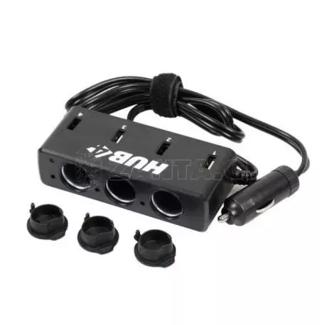 Lampa Αντάπτορας Αναπτήρα Τριπλός με 4 USB 12/24V με καλώδιο 85cm L3895.3 