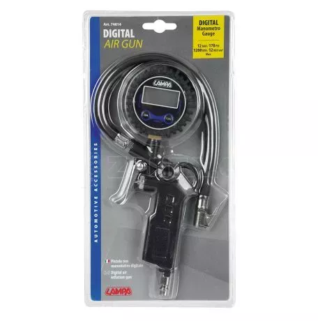 Lampa ΜΕΤΡΗΤΗΣ ΠΙΕΣΗΣ ΑΕΡΑ ΕΛΑΣΤΙΚΩΝ ΜΕ ΠΙΣΤΟΛΙ ΚΑΙ ΜΕ ΨΗΦΙΑΚΗ ΟΘΟΝΗ ΕΝΔΕΙΞΗΣ 0>12 BAR L7401.4 