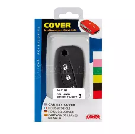 Lampa TYPE-3 ΚΑΛΥΜΜΑ ΚΛΕΙΔΙΩΝ ΣΙΛΙΚΟΝΗΣ ΜΑΥΡΟ ΧΡΩΜΑ ΓΙΑ FIAT/LANCIA/CITROEN/PEUGEOT  1ΤΕΜ. L0153.8 