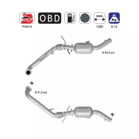 Americat ΦΙΛΤΡΟ DPF ΣΙΛΙΚΟΝΟΥΧΟ ΚΑΡΒΙΔΙΟ SIC MERCEDES A160/A180/A200 W169/W245 2.0TD 1991cc 2004>2012  AS/FD1066Q 