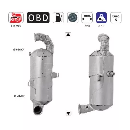 Americat ΦΙΛΤΡΟ DPF ΣΙΛΙΚΟΝΟΥΧΟ ΚΑΡΒΙΔΙΟ SIC CITROEN C3/C4/BERLINGO - PEUGEOT PARTNER/207/208/301/308 1.6TD AS/FD5121Q 