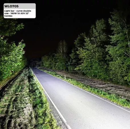 M-tech ΠΡΟΒΟΛΕΑΣ ΕΡΓΑΣΙΑΣ / ΚΥΡΤΗ ΜΠΑΡΑ LED LIGHT BAR COMBO 10-32V 180W 7200lm OSRAM 60 X 3W LED Μ814 X Π76 X Υ80 mm M-TECH - 1 TEM. WLO705/MT 