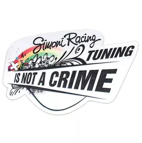 Simoni Racing ΑΥΤΟΚΟΛΛΗΤΟ ''TUNING IS NOT A CRIME'' 150x100mm 1ΤΕΜ. SRSCS/BOW 