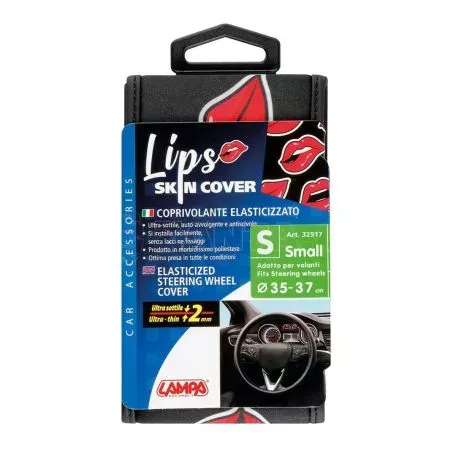 Lampa ΚΑΛΥΜΜΑ ΤΙΜΟΝΙΟΥ SKIN-COVER LIPS-LABBRA (ΧΕΙΛΗ) 35/37cm (S) ΜΑΥΡΟ ΕΛΑΣΤΙΚΟ ΠΟΛΥΕΣΤΕΡΙΚΟ 2mm ΠΑΧΟΣ L3291.7 