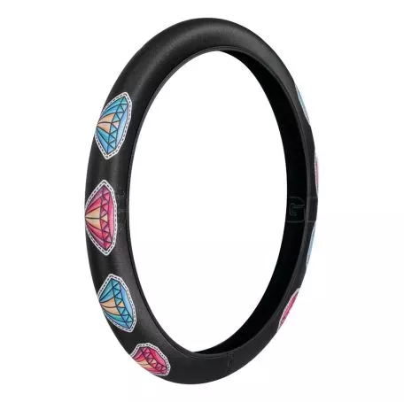 Lampa ΚΑΛΥΜΜΑ ΤΙΜΟΝΙΟΥ SKIN-COVER DIAMOND (ΔΙΑΜΑΝΤΙΑ) 35/37cm (S) ΜΑΥΡΟ ΕΛΑΣΤΙΚΟ ΠΟΛΥΕΣΤΕΡΙΚΟ 2mm ΠΑΧΟΣ L3291.9 