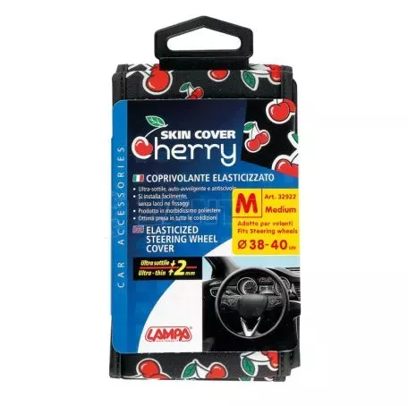 Lampa ΚΑΛΥΜΜΑ ΤΙΜΟΝΙΟΥ SKIN-COVER CHERRY-CILIEGE (ΚΕΡΑΣΙΑ) 38/40cm (M) ΜΑΥΡΟ ΕΛΑΣΤΙΚΟ ΠΟΛΥΕΣΤΕΡΙΚΟ 2mm ΠΑΧΟΣ L3292.2 