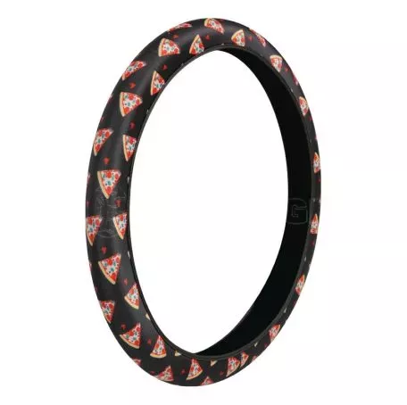 Lampa ΚΑΛΥΜΜΑ ΤΙΜΟΝΙΟΥ SKIN-COVER PIZZA (ΠΙΤΣΑ) 35/37cm (S) ΜΑΥΡΟ ΕΛΑΣΤΙΚΟ ΠΟΛΥΕΣΤΕΡΙΚΟ 2mm ΠΑΧΟΣ L3292.3 