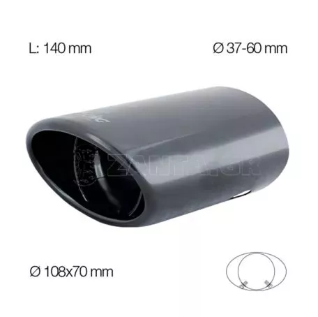 Simoni Racing ΜΠΟΥΚΑ TRX10N ΜΑΥΡΗ 140mm ΔΙΑΜΕΤΡΟΥ 37>60mm SRTRX/10N