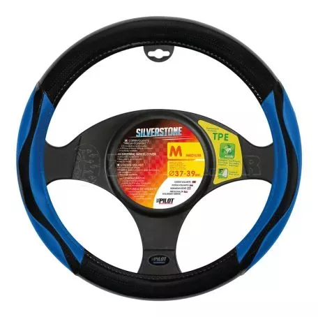 Lampa ΚΑΛΥΜΜΑ ΤΙΜΟΝΙΟΥ SILVERSTONE (M) 37/39cm CARBON/ ΔΕΡΜΑΤΙΝΗ ΜΑΥΡΟ/ΜΠΛΕ ΑΟΣΜΟ ECO-FRIENDLY L3294.7 