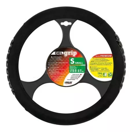 Lampa ΚΑΛΥΜΜΑ ΤΙΜΟΝΙΟΥ GEL GRIP (S) 35/37cm ΜΙΚΡΟΦΙΜΠΡΑ/ΤΖΕΛ ΜΑΥΡΟ ΑΟΣΜΟ ECO-FRIENDLY L3294.8 