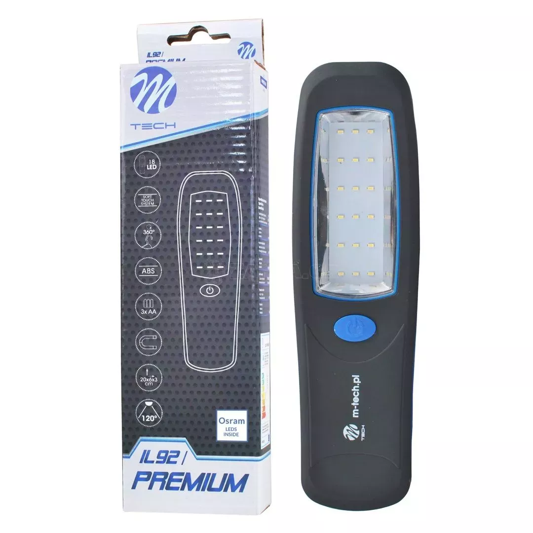 M-tech ΦΑΚΟΣ ΕΡΓΑΣΙΑΣ OSRAM 18LED 360lm (ΜΕ ΜΠΑΤΑΡΙΕΣ 3xAA) 200x60x30mm M-TECH IL92/MT