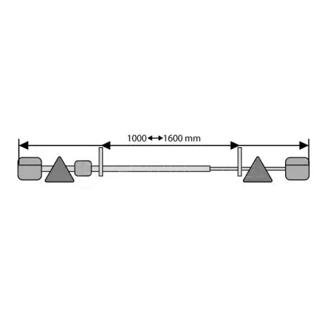 Lampa ΜΠΑΡΑ ΤΡΕΙΛΕΡ ΤΗΛΕΣΚΟΠΙΚΗ ΜΕ ΦΑΝΑΡΙΑ 100-160cm ΜΕ ΚΑΛΩΔΙΟ L4152.1 