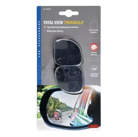 Lampa ΚΑΘΡΕΠΤΗΣ ΠΡΟΣΘΕΤΟΣ TOTAL-VIEW ΤΡΙΓΩΝΙΚΟΣ 50x50mm 2 ΧΡΗΣΕΩΝ ΜΕ ΑΥΤΟΚΟΛΛΗΤΗ ΤΑΙΝΙΑ 3M 2ΤΕΜ. L6557.8 