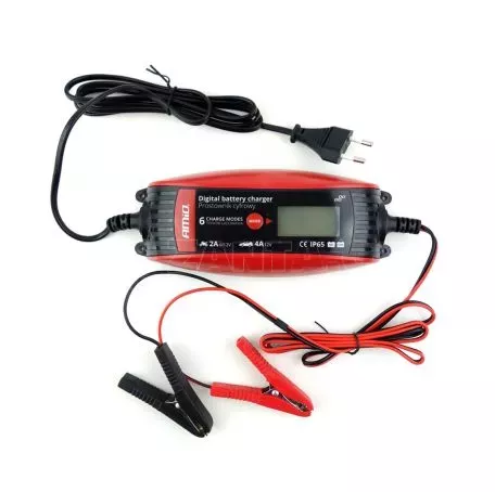 AMIO ΦΟΡΤΙΣΤΗΣ ΜΠΑΤΑΡΙΑΣ 2A/4A LCD 6/12V 1.2-120Ah AMiO - 1 ΤΕΜ. 02088/AM