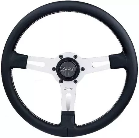 Luisi ΤΙΜΟΝΙ SHARAV 315 ΜΑΥΡΟ 315MM ΔΕΡΜΑΤΙΝΟ ΤΡΙΑΚΤΙΝΟ ΜΕ ΑΣΗΜΙ ΛΑΜΑ ΤΙΜ.23151/01/LU 