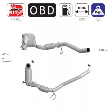 Americat ΦΙΛΤΡΟ DPF ΣΙΛΙΚΟΝΟΥΧΟ ΚΑΡΒΙΔΙΟ SIC AUDI / SEAT / VOLKSWAGEN AS/FD7005Q 