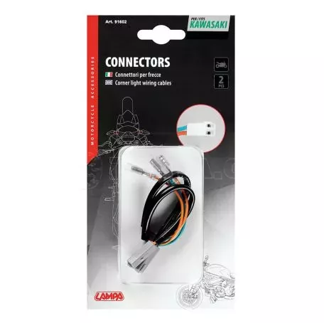 Lampa ΚΑΛΩΔΙΩΣΗ ΓΙΑ ΣΥΝΔΕΣΗ LED ΦΛΑΣ KAWASAKI 2ΤΕΜ. 9160.2-LM 