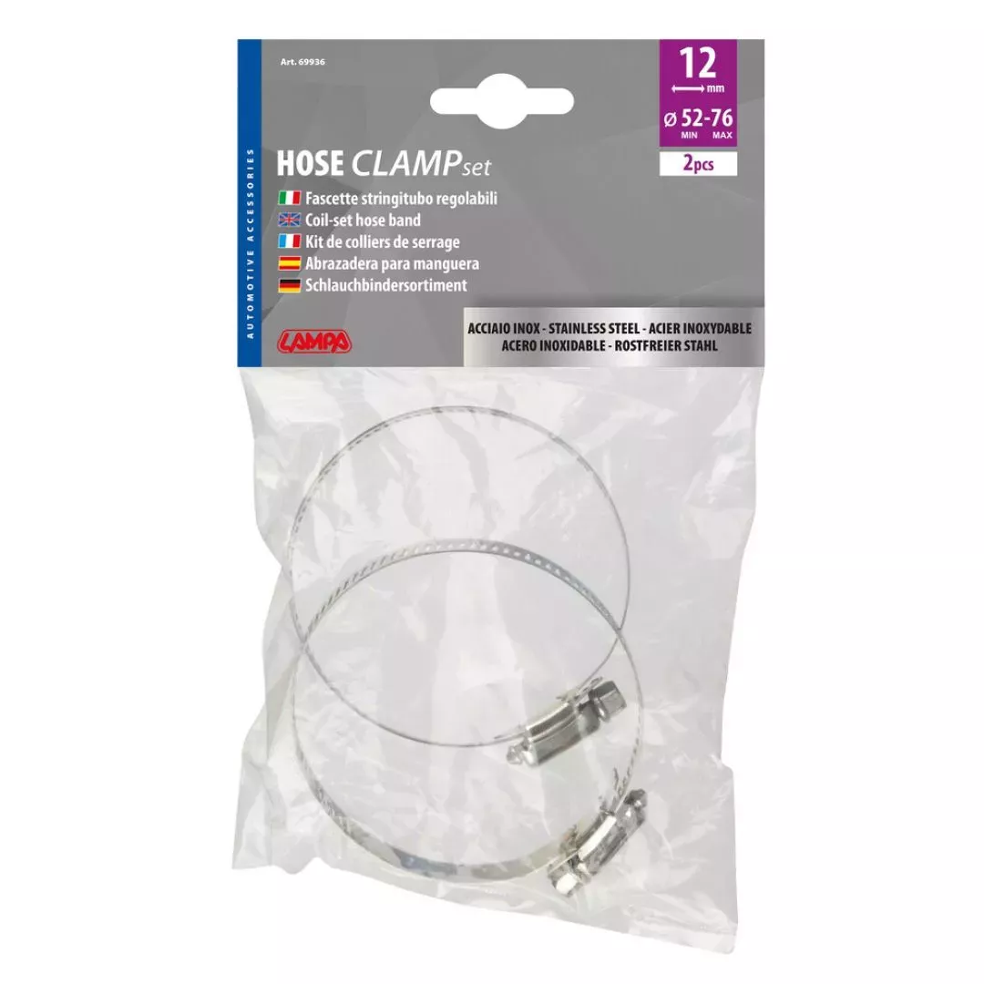 Lampa ΚΟΛΙΕΔΕΣ ΣΦΙΓΚΤΗΡΕΣ ΥΨΟΥΣ 12mm & ΔΙΑΜΕΤΡΟΥ 52>76mm ΑΠΟ ΑΝΟΞΕΙΔΩΤΟ ΑΤΣΑΛΙ 2 ΤΕΜ L6993.6