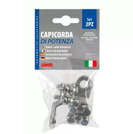 Lampa ΑΚΡΟΔΕΚΤΕΣ ΚΑΛΩΔΙΩΝ ΜΠΑΤΑΡΙΑΣ 50MM² ΜΕ ΤΡΥΠΑ 10MM ΜΕ ΔΙΠΛΗ ΠΛΑΚΑ ΣΥΣΦΙΞΗΣ 2ΤΕΜ L6992.7 