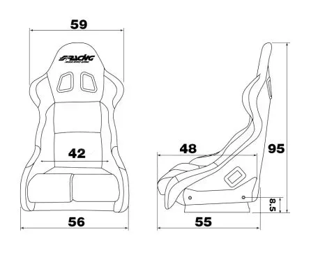 Simoni Racing ΚΑΘΙΣΜΑ ΣΚΑΦΗ LEWIS ΜΑΥΡΟ ΥΦΑΣΜΑ ΜΕ ΓΥΑΛΙΣΤΕΡΗ ΠΛΑΤΗ (ΜΕ ΣΙΔΗΡΟΔΡΟΜΟ) ΚΑΘSRSF/9N 
