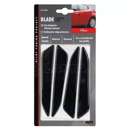 Lampa ΑΝΤΙΚΡΟΥΣΤΙΚΑ ΠΟΡΤΑΣ BLADE CARBON LOOK 138mm ΠΑΧΟΥΣ 2,8mm 4ΤΕΜ. L2064.6 