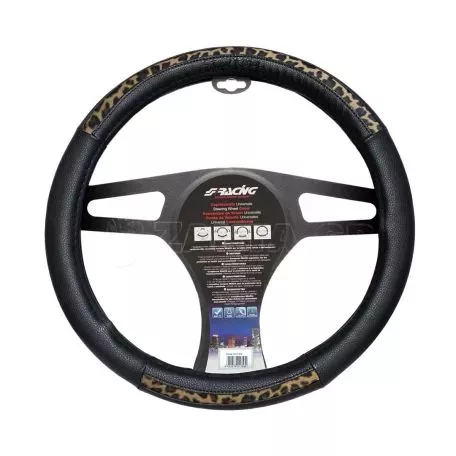Simoni Racing ΚΑΛΥΜΜΑ ΤΙΜΟΝΙΟΥ LEOPARD ΟΙΚΟΛΟΓΙΚΟ ΔΕΡΜΑ ΜΑΥΡΟ (M) 37-39cm SIMONI RACING - 1 TE SRCVT/64 