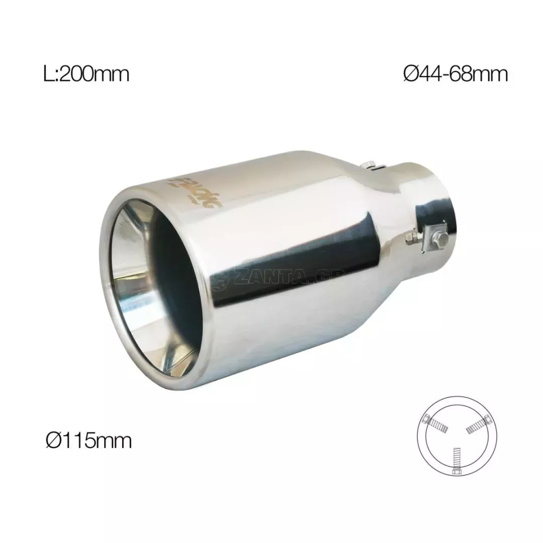 Simoni Racing ΑΚΡΟ/ΜΠΟΥΚΑ ΕΞΑΤΜΙΣΗΣ ΧΡΩΜΙΟΥ 44-68mm (ΜΗΚΟΣ 200mm - ΔΙΑΜΕΤΡΟΣ ΕΞΩΤΕΡΙΚΗ 115mm) SIMONI RACING - 1 TEM SRTRX/99