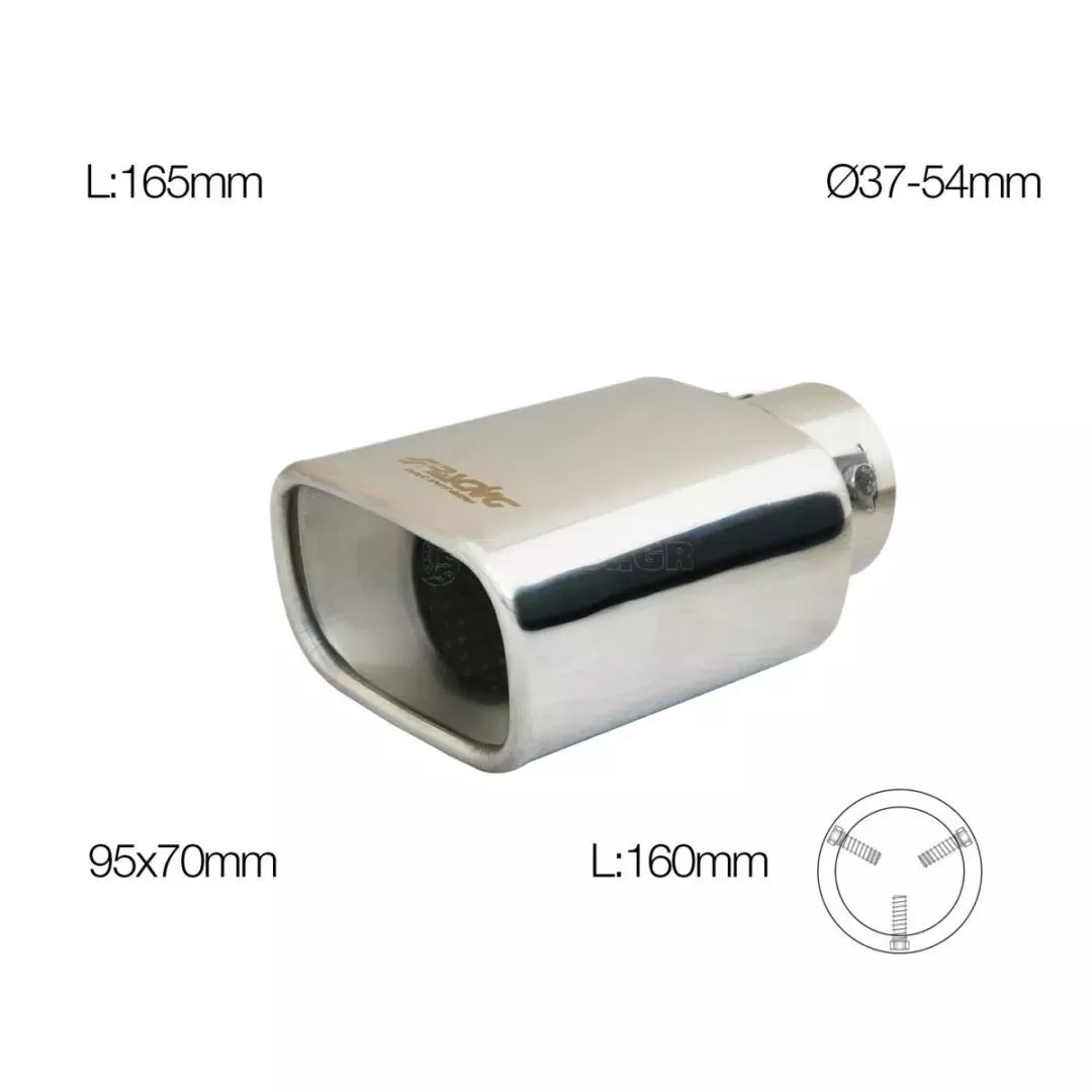 Simoni Racing ΑΚΡΟ/ΜΠΟΥΚΑ ΕΞΑΤΜΙΣΗΣ ΧΡΩΜΙΟΥ 37-54mm (ΜΗΚΟΣ 165mm - ΔΙΑΜΕΤΡΟΣ ΕΞΩΤΕΡΙΚΗ 95x70mm) SIMONI RACING - 1 TEM SRTRX/102