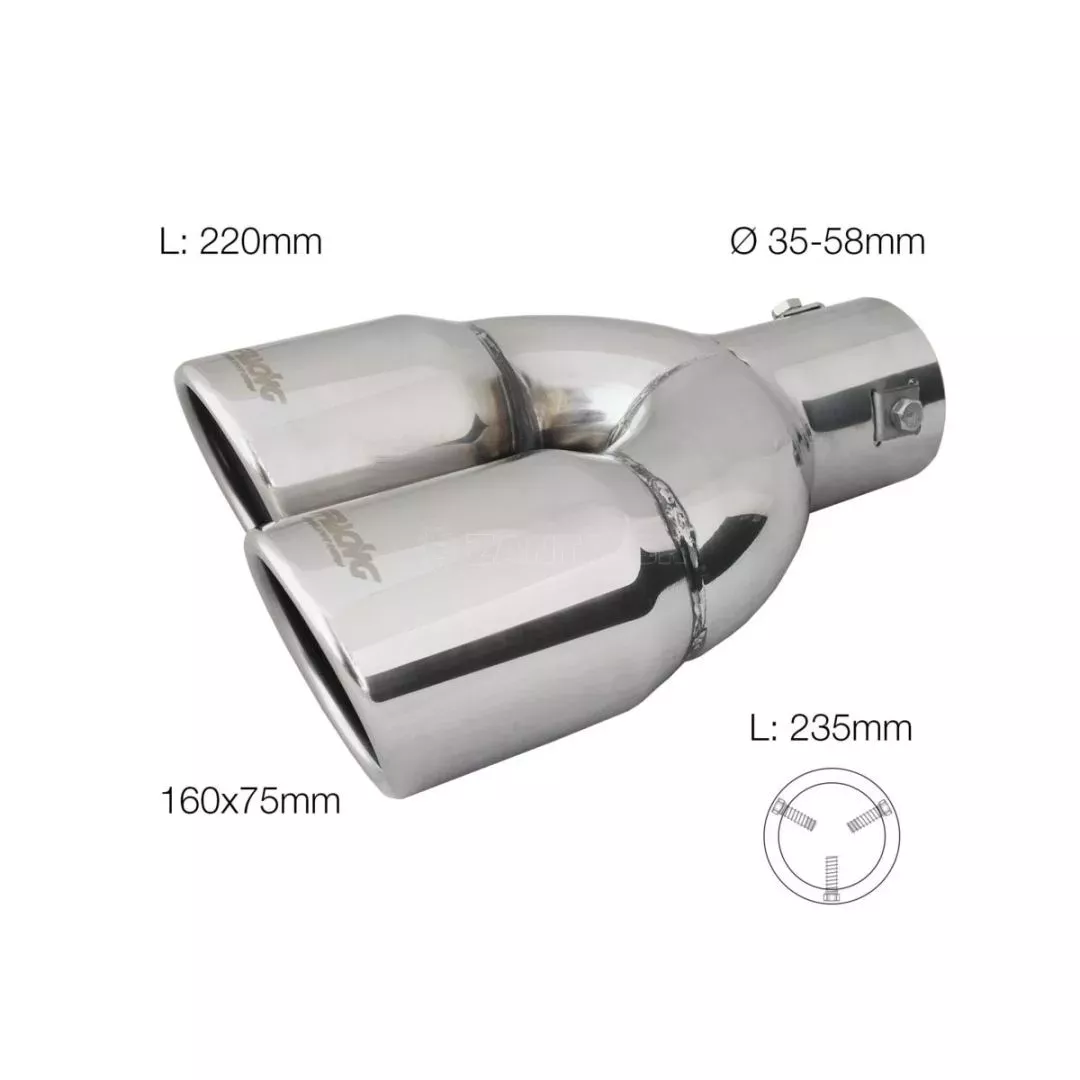 Simoni Racing ΜΠΟΥΚΑ ΔΙΠΛΗ ΧΡΩΜΙΟΥ TRX/18L 165x77mm 235mm 35>58mm SIMONI RACING - 1 TEM SRTRX/18L